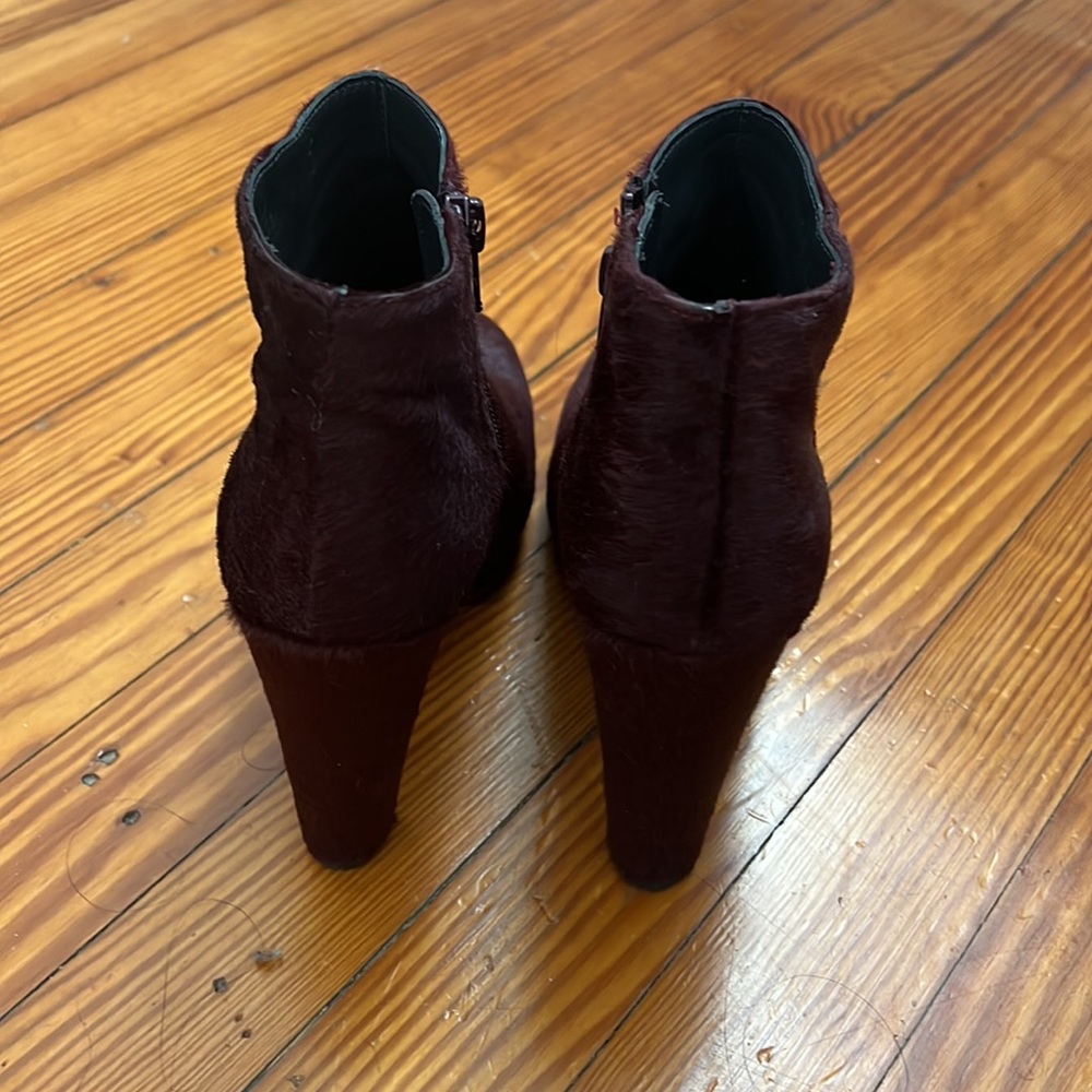 Stuart Weitzman Booties Size 7, Wine Color, Great… - image 3